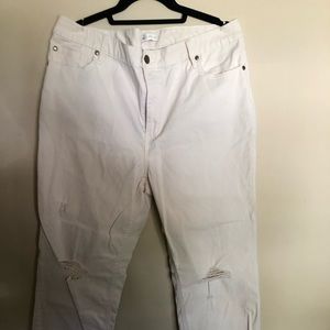 White Cato crop pants